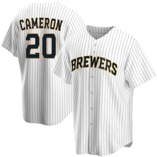 Replica Youth Daz Cameron Milwaukee Brewers Home Jersey - White