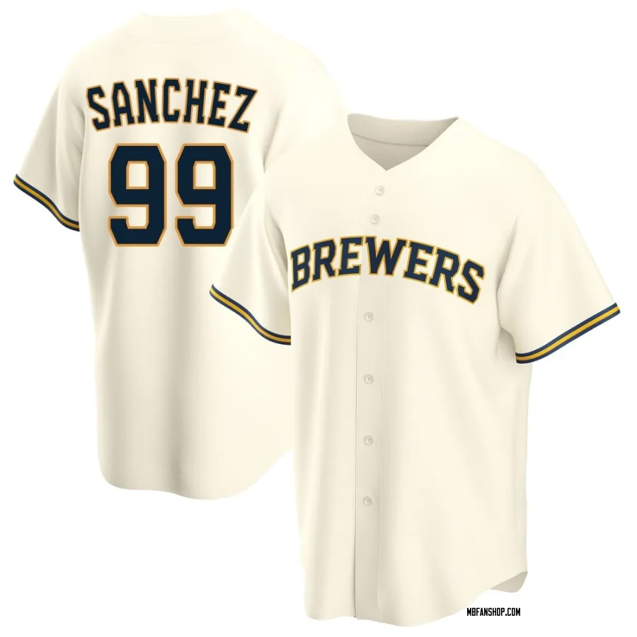 Replica Youth Gary Sanchez Milwaukee Brewers Home Jersey - Cream