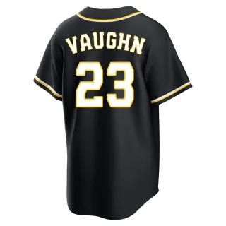 Replica Youth Greg Vaughn Milwaukee Brewers Fashion Out Jersey - Black