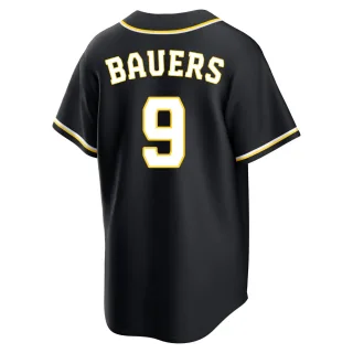 Replica Youth Jake Bauers Milwaukee Brewers Fashion Out Jersey - Black