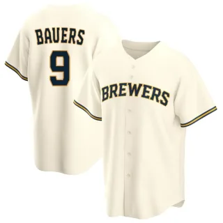 Replica Youth Jake Bauers Milwaukee Brewers Home Jersey - Cream