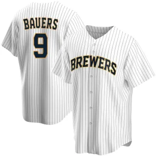 Replica Youth Jake Bauers Milwaukee Brewers Home Jersey - White