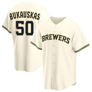 Replica Youth J.B. Bukauskas Milwaukee Brewers Home Jersey - Cream