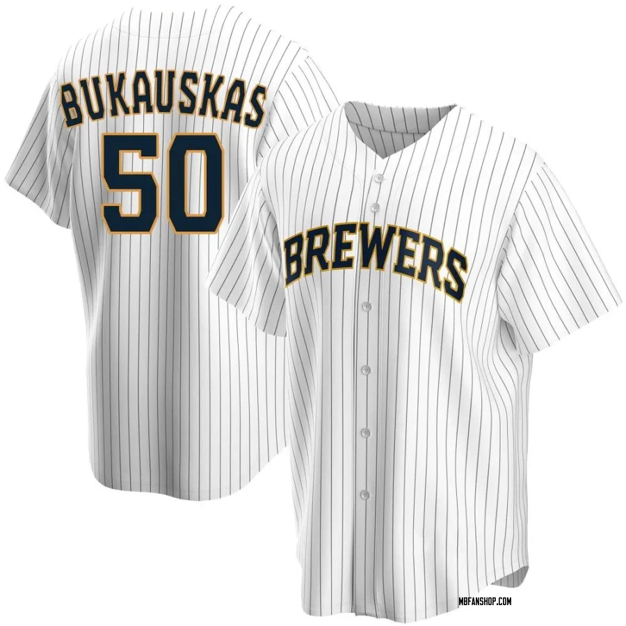 Replica Youth J.B. Bukauskas Milwaukee Brewers Home Jersey - White