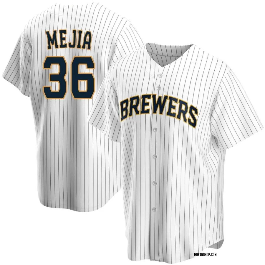 Replica Youth J.C. Mejia Milwaukee Brewers Home Jersey - White