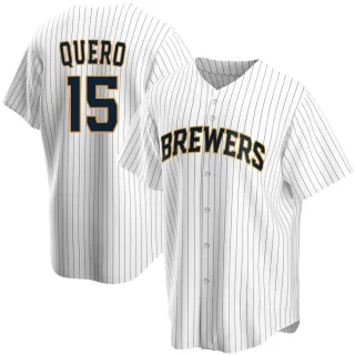 Replica Youth Jeferson Quero Milwaukee Brewers Home Jersey - White