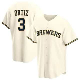 Replica Youth Joey Ortiz Milwaukee Brewers Home Jersey - Cream