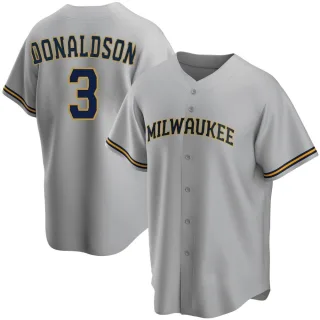Replica Youth Josh Donaldson Milwaukee Brewers Road Jersey - Gray
