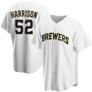 Replica Youth Kyle Harrison Milwaukee Brewers Home Jersey - White
