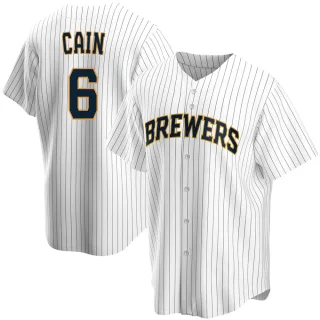 Replica Youth Lorenzo Cain Milwaukee Brewers Home Jersey - White