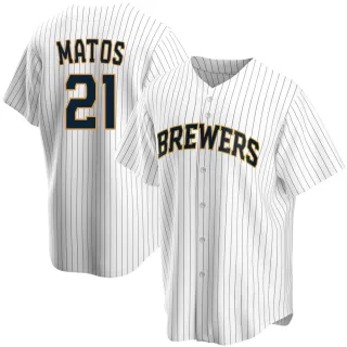 Replica Youth Luis Matos Milwaukee Brewers Home Jersey - White