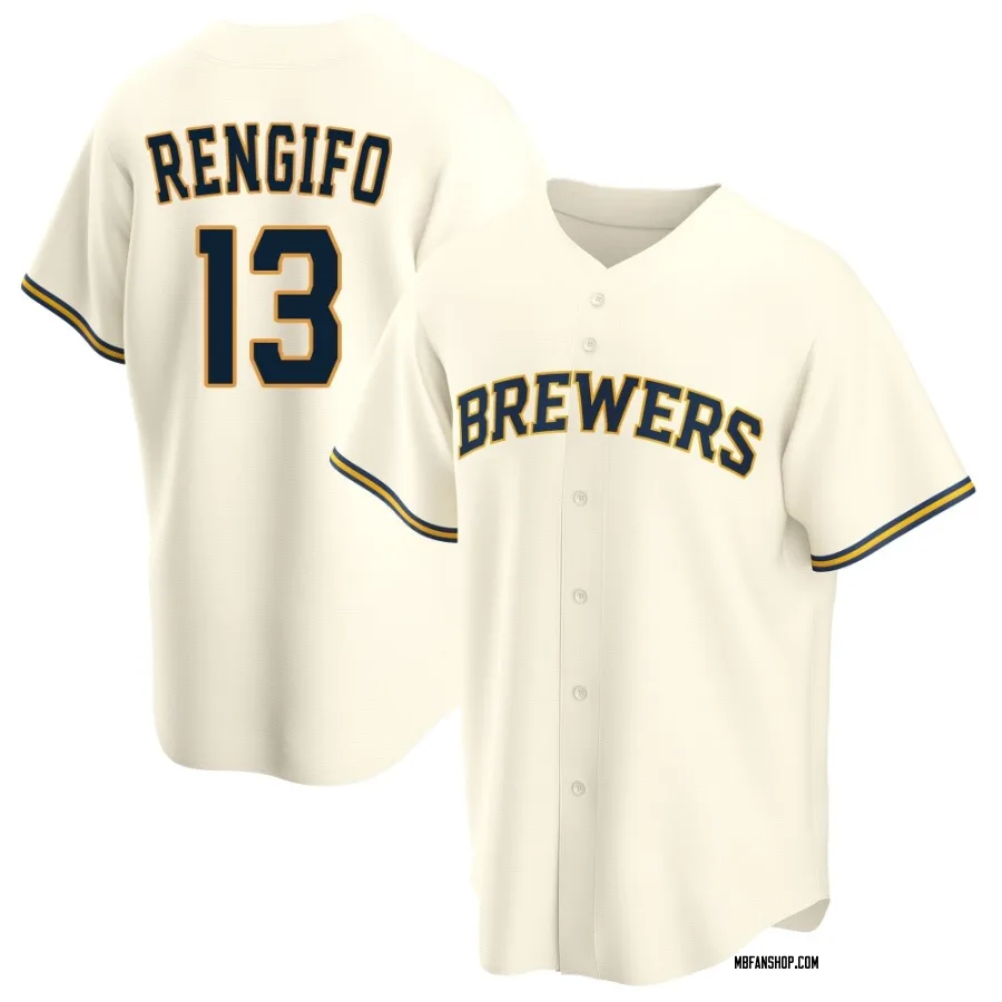 Replica Youth Luis Rengifo Milwaukee Brewers Home Jersey - Cream