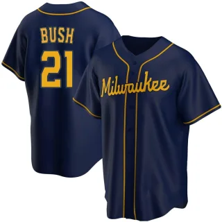 Replica Youth Matt Bush Milwaukee Brewers Alternate Jersey - Navy