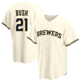 Replica Youth Matt Bush Milwaukee Brewers Home Jersey - Cream