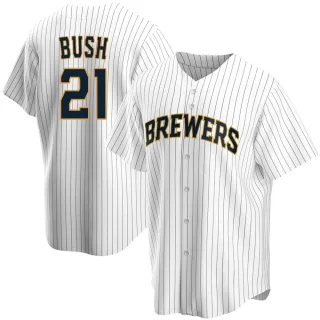 Replica Youth Matt Bush Milwaukee Brewers Home Jersey - White