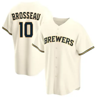 Replica Youth Mike Brosseau Milwaukee Brewers Home Jersey - Cream