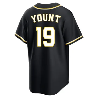 Replica Youth Robin Yount Milwaukee Brewers Fashion Out Jersey - Black
