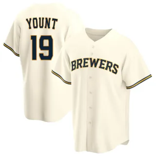 Replica Youth Robin Yount Milwaukee Brewers Home Jersey - Cream