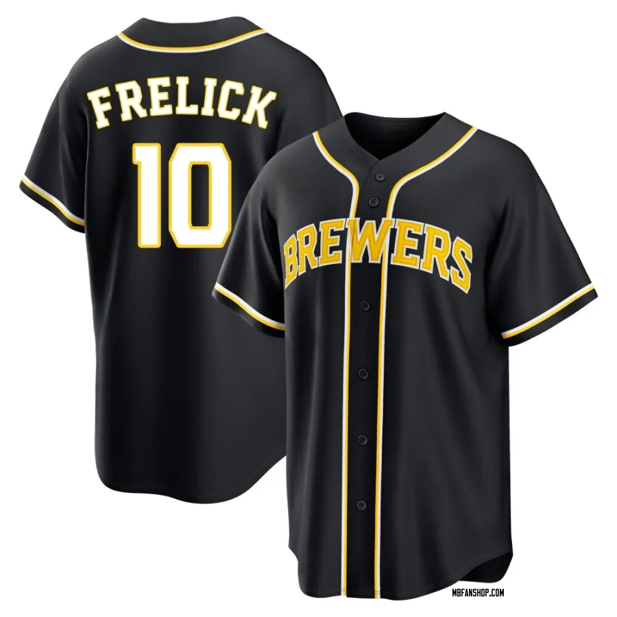 Replica Youth Sal Frelick Milwaukee Brewers Fashion Out Jersey - Black