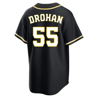 Replica Youth Shane Drohan Milwaukee Brewers Fashion Out Jersey - Black