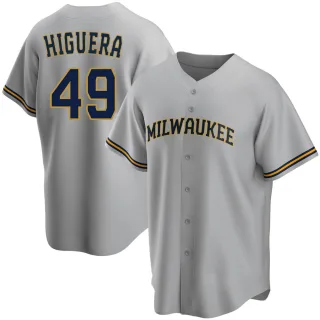 Replica Youth Teddy Higuera Milwaukee Brewers Road Jersey - Gray