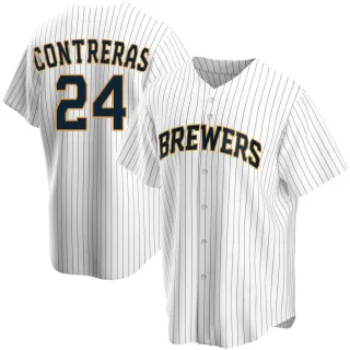 Replica Youth William Contreras Milwaukee Brewers Home Jersey - White